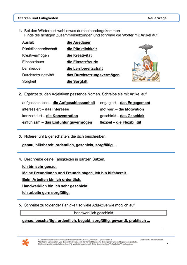 Stärken und Fähigkeiten