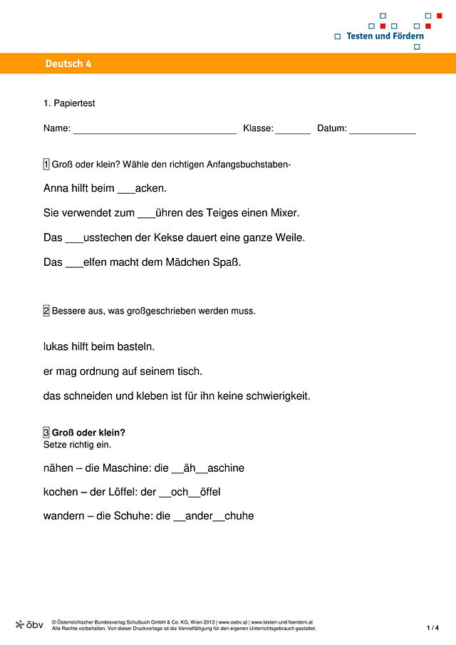 Kompetenztest 1