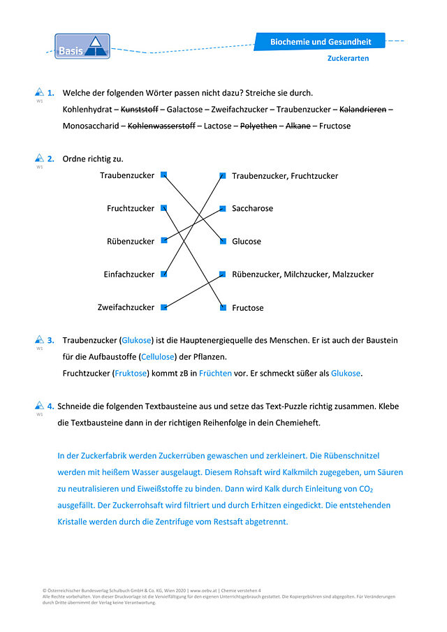 Zuckerarten