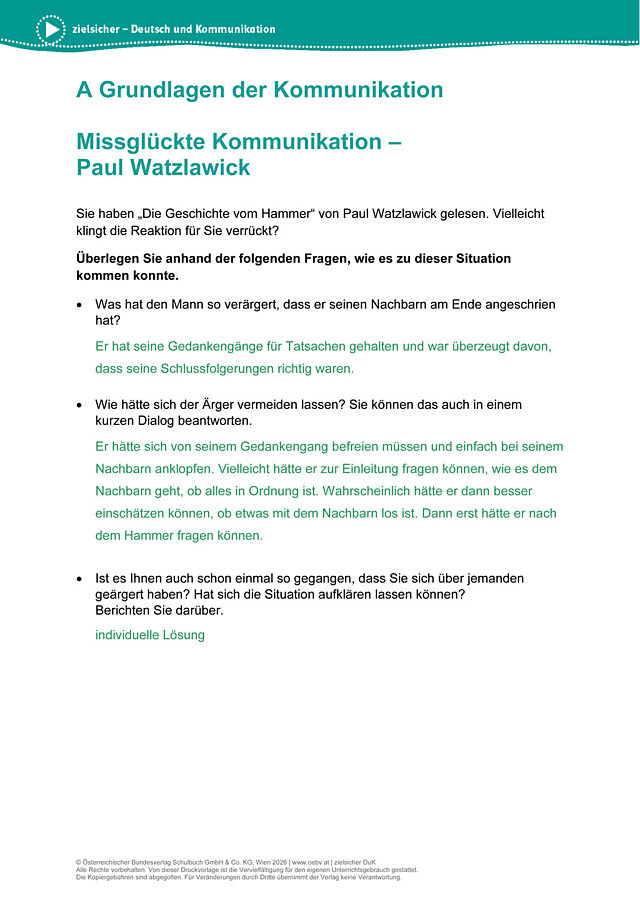Missglückte Kommunikation
