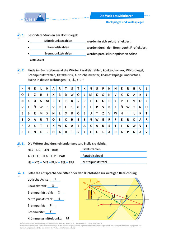 Hohlspiegel und Wölbspiegel