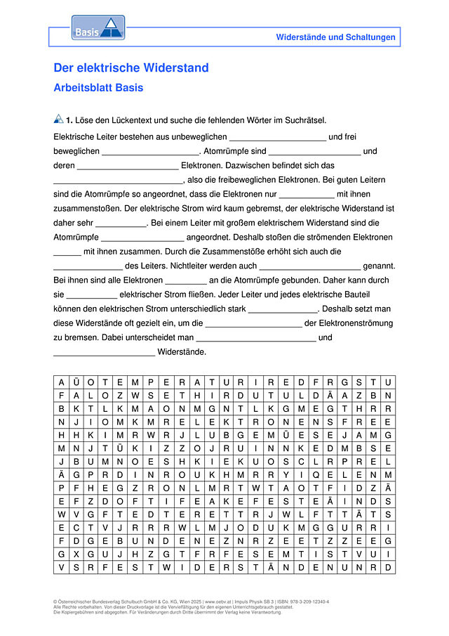 Der elekrische Widerstand