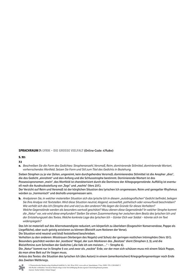 Schwerpunkt Lyrik – Die große Vielfalt
