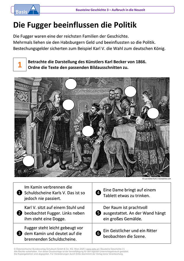 Die Fugger beeinflussen die Politik