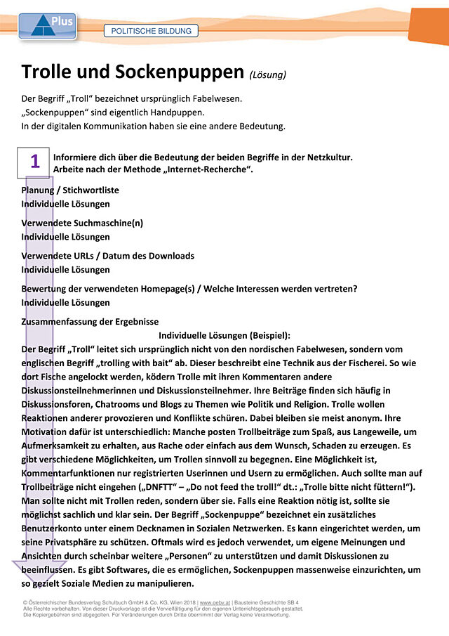Trolle und Sockenpuppen
