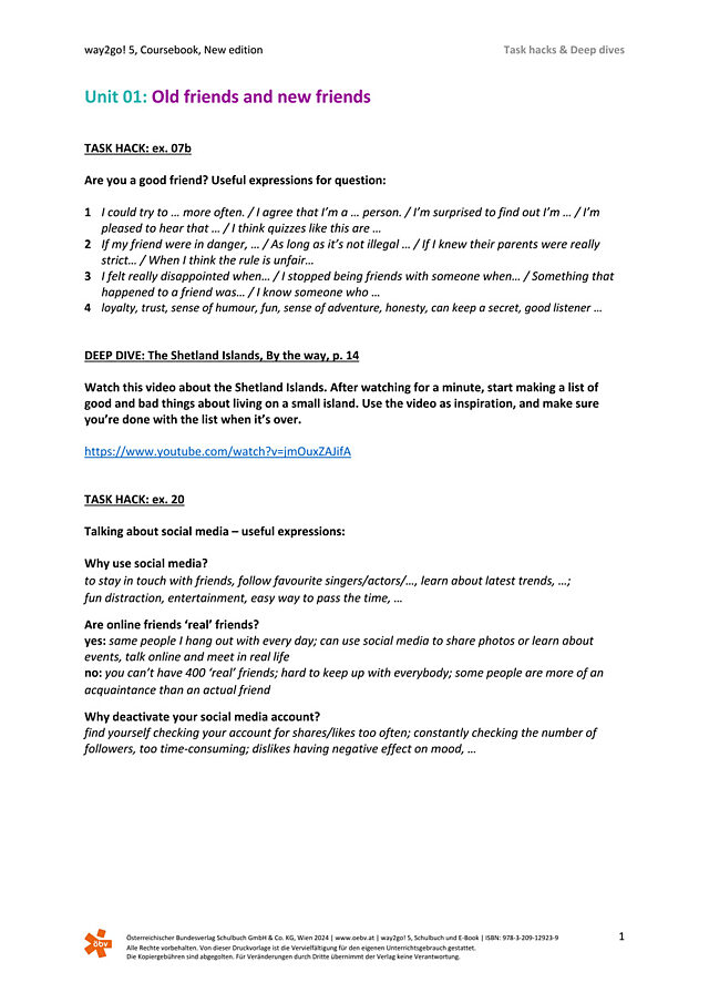 way2go! 5, neu, Task hacks, Deep dives