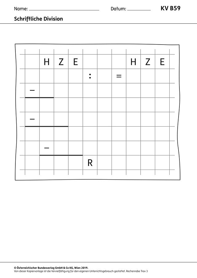 Schriftliche Division