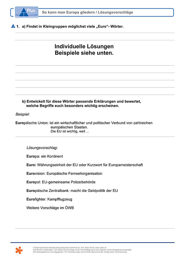 So kann man Europa gliedern