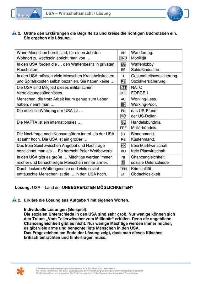 USA - Wirtschaftsmacht