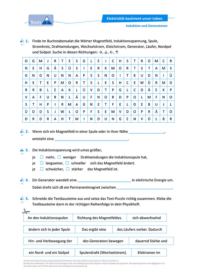 Induktion und Generatoren