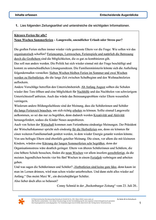 Inhalte erfassen I