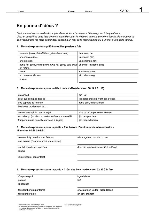 En panne d'idées ?