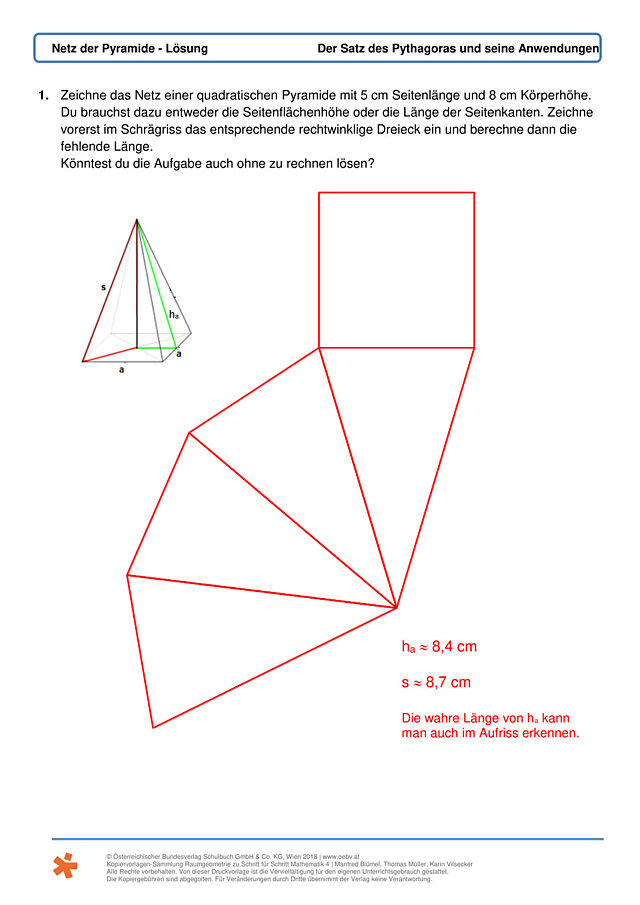 Netz der Pyramide