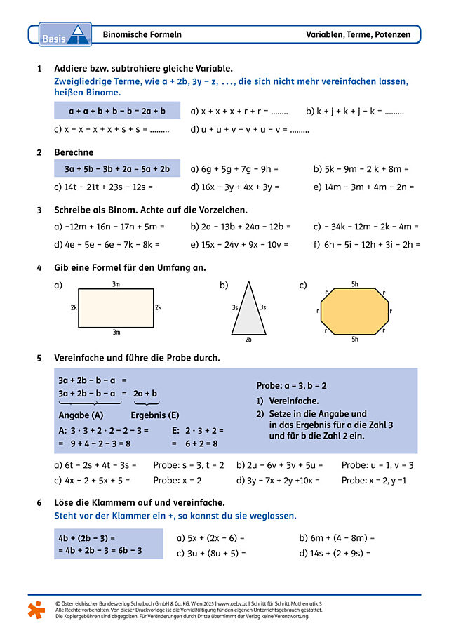 Binomische Formeln