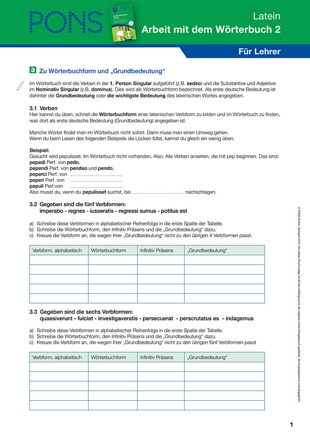 Arbeit mit dem Wörterbuch Teil 2