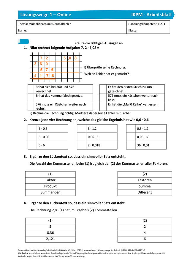 Gecheckt - Multiplizieren