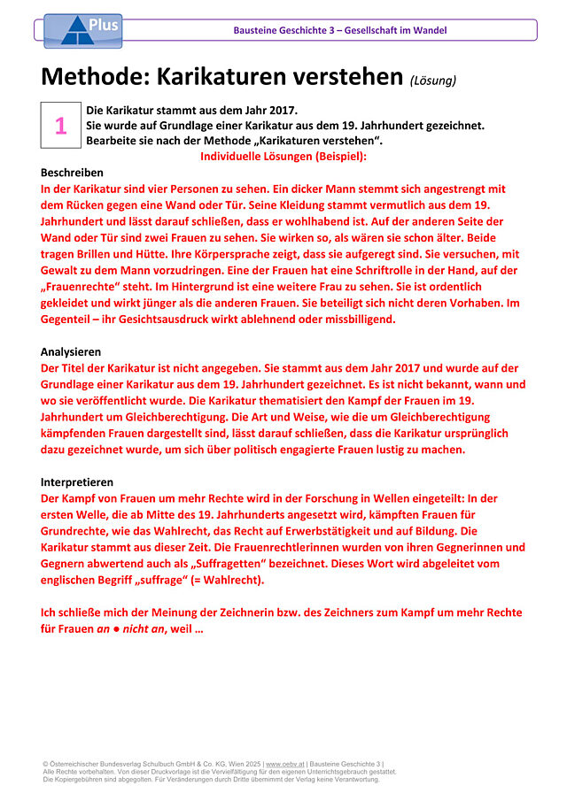 Methode: Karikaturen verstehen