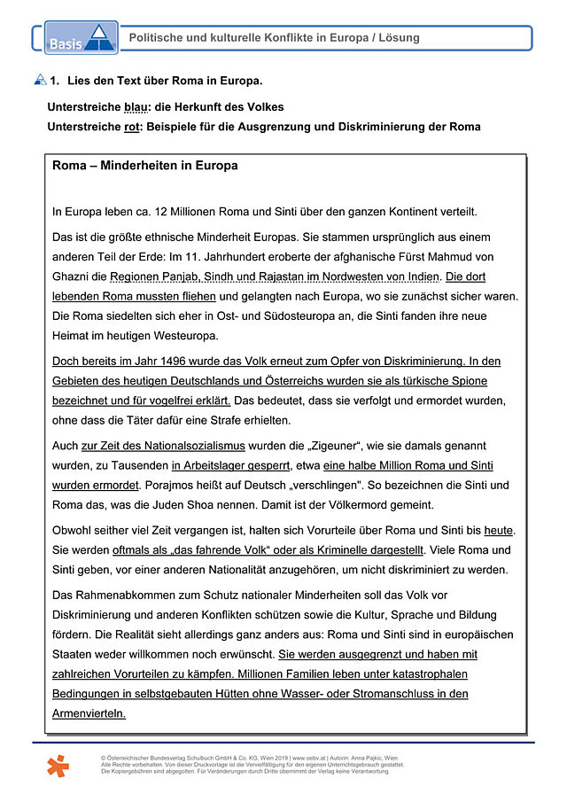 Politische und kulturelle Konflikte in Europa