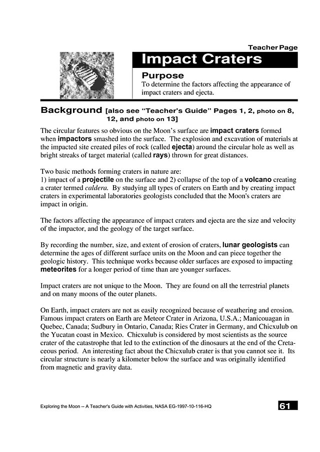 NASA zum Thema Impact Craters