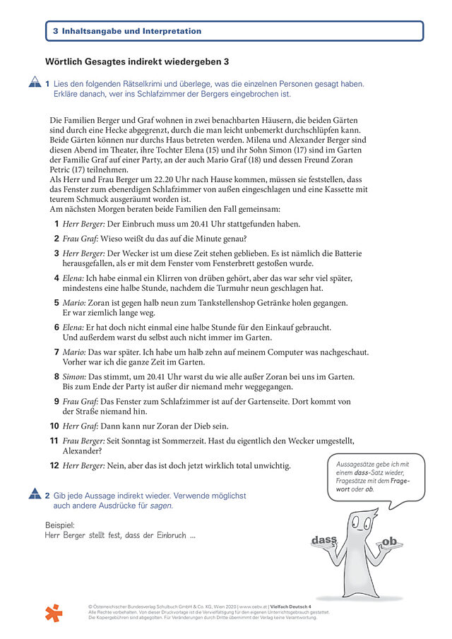 Gesagtes indirekt wiedergeben  3