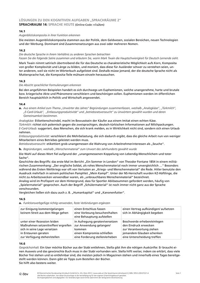 Sprache heute