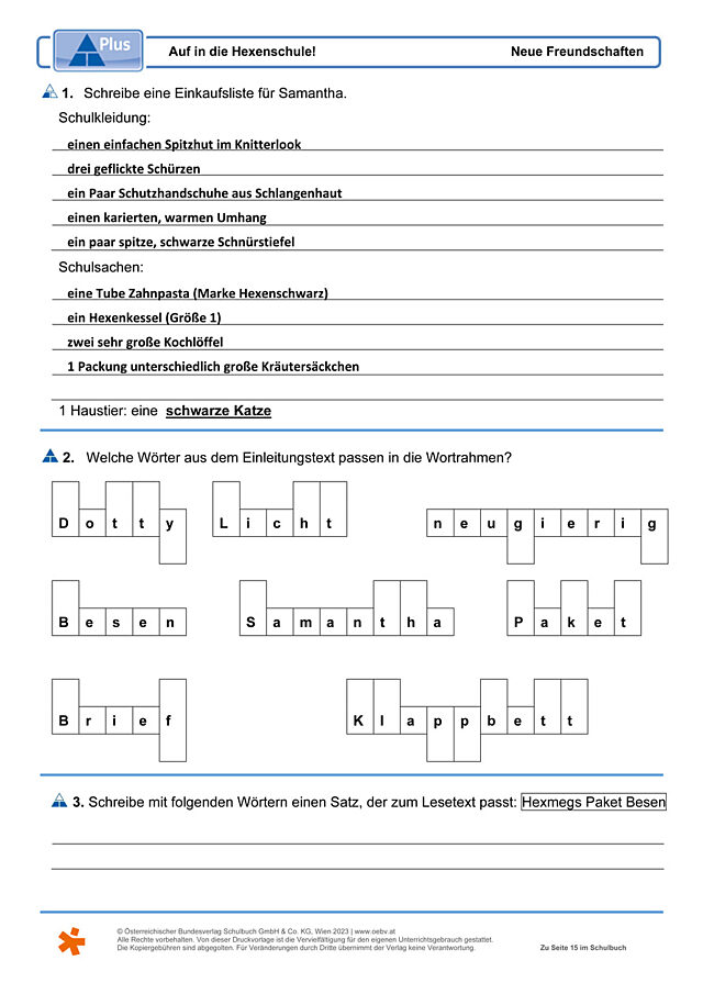 Auf in die Hexenschule!