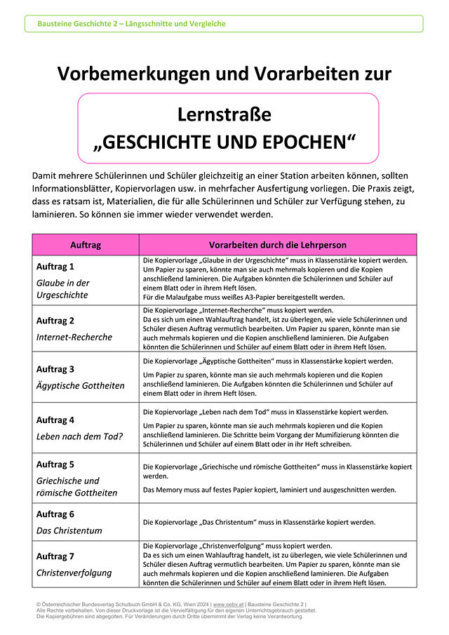 Lernstraße "Religion"