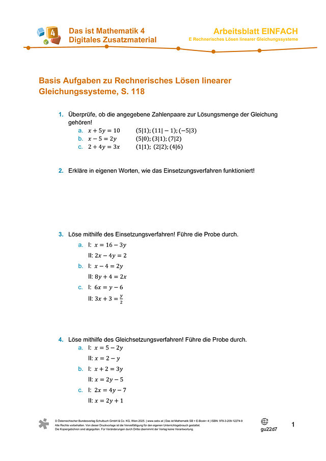 Rechnerisches Lösen linearer Gleichungssysteme