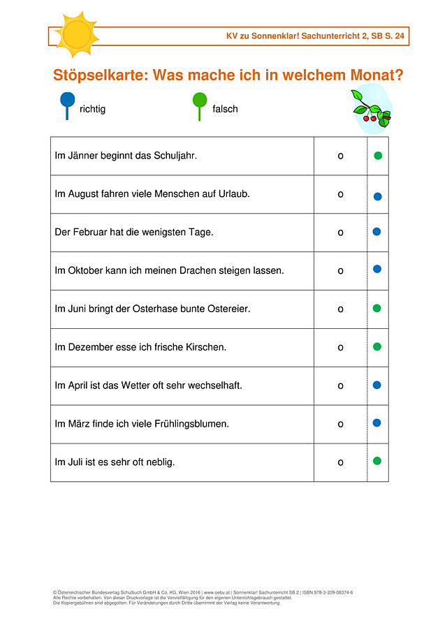 Was mache ich in welchem Monat?