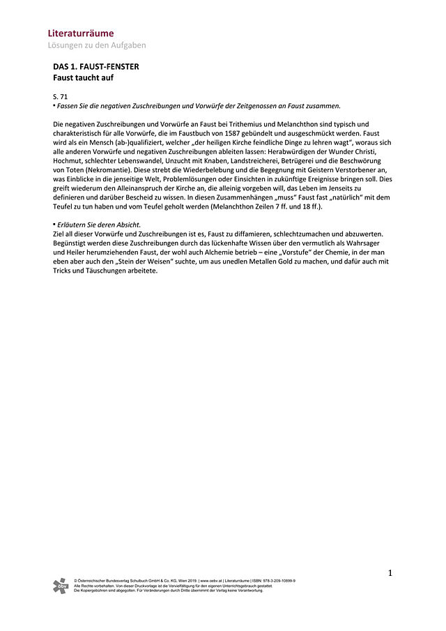 Das 1. Faust-Fenster: Faust taucht auf