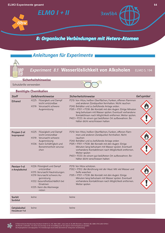 Experimenteanleitungen Kapitel 8
