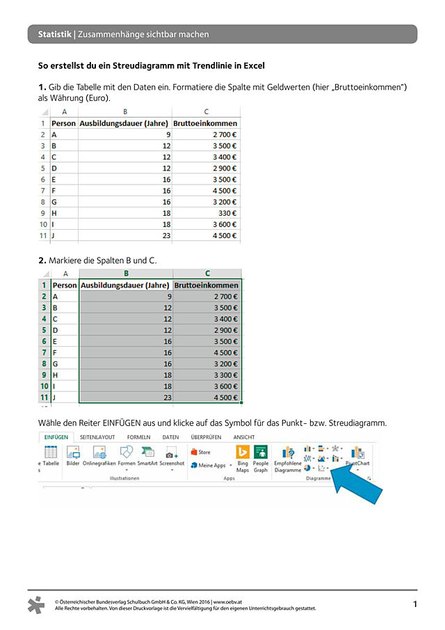 Anleitung Excel