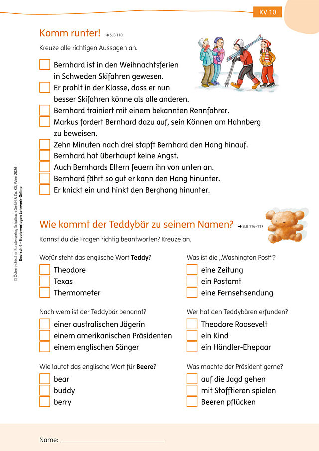 KV10 Komm runter, Teddybär