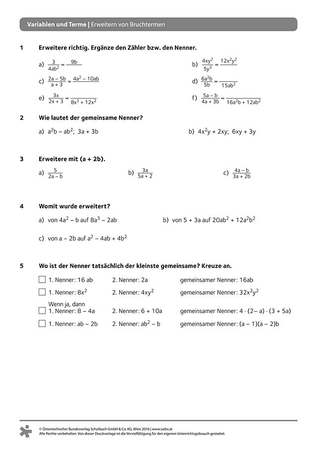 Allgemeines Arbeitsblatt anspruchsvoll