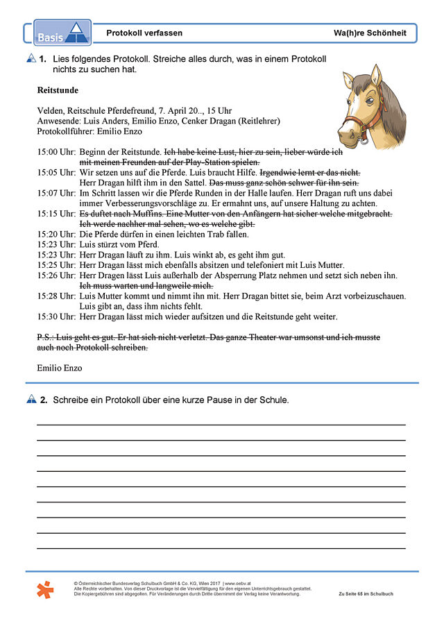 Protokoll verfassen