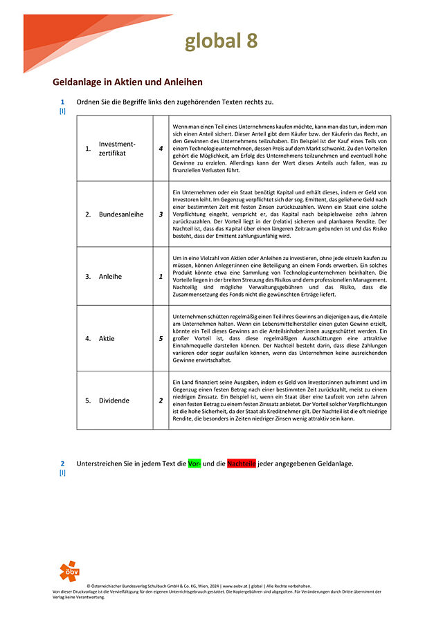 Geldanlage in Aktien und Anleihen