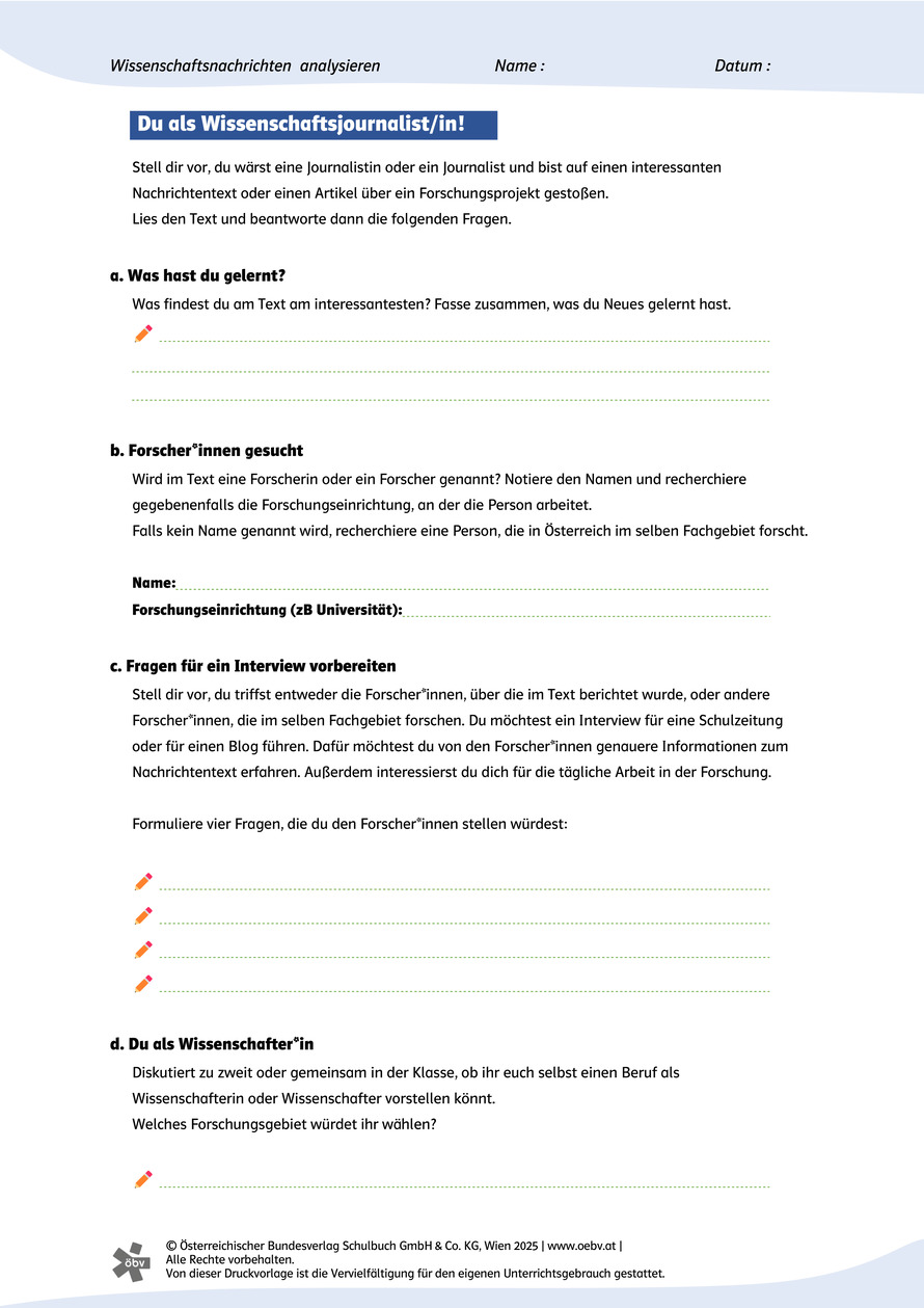 Du als Wissenschaftsjournalistin