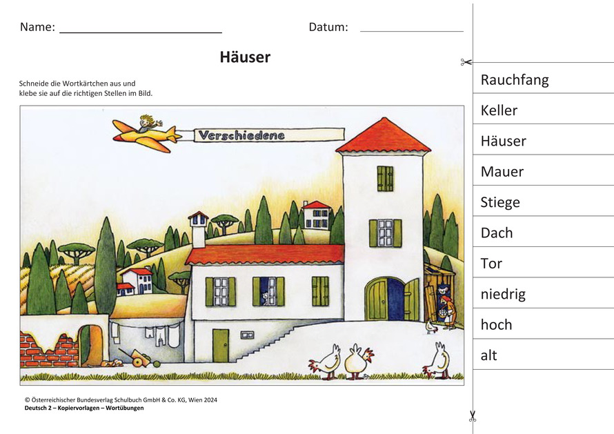 Häuser Kopiervorlage | öbv